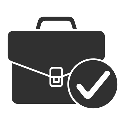 An icon of a briefcase symbolizing employment opportunities.